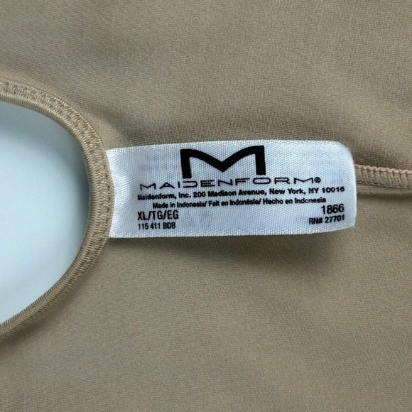Maidenform Control Shapewear Wear‎ Your Own Bra Open Bust Torsette 1866 Beige XL - Picture 9 of 13